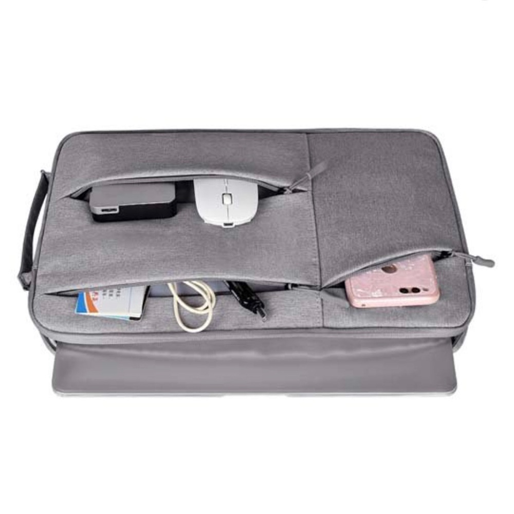 Gray laptop bag